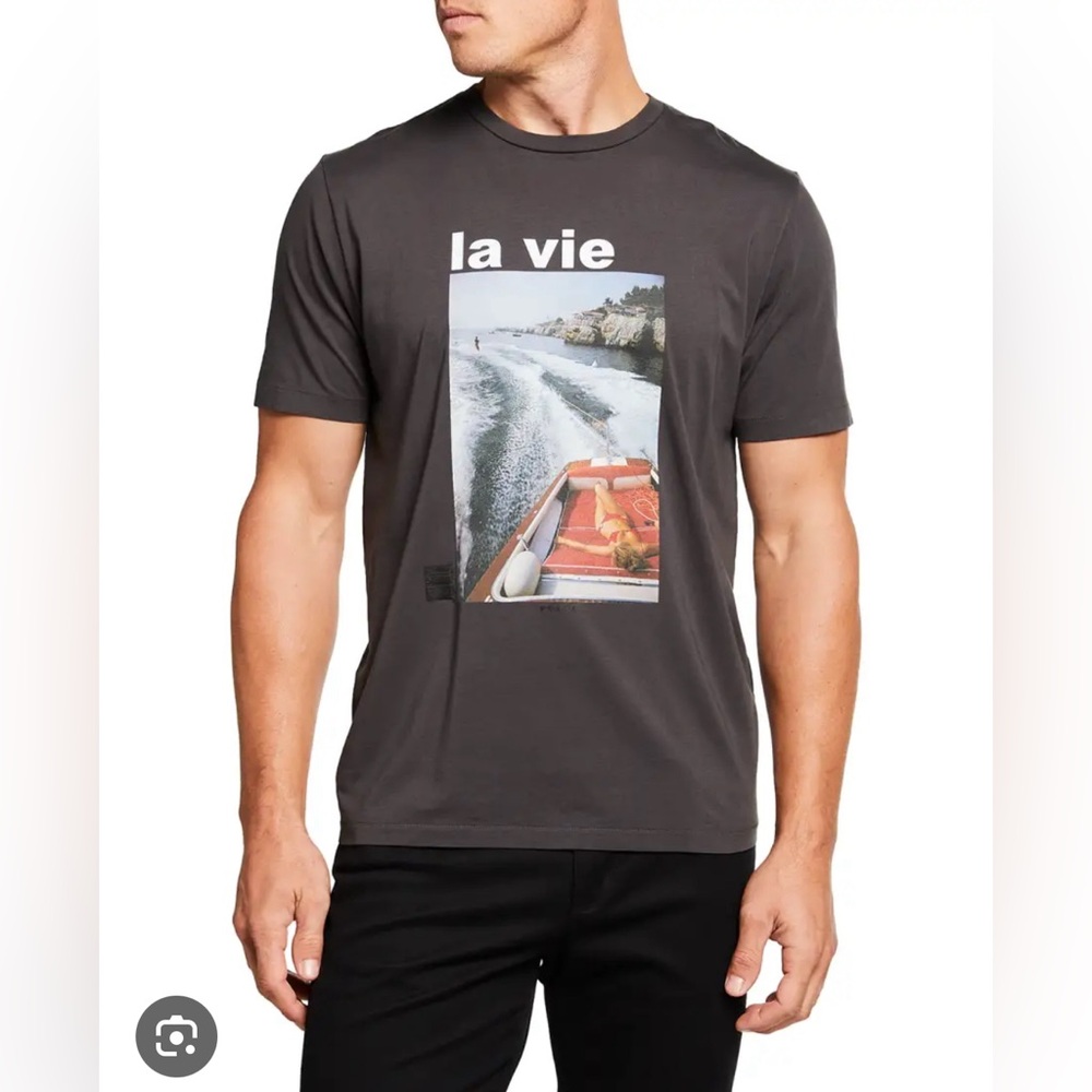Frame Classic La Vie Dark Grey T-shirt Size Medium